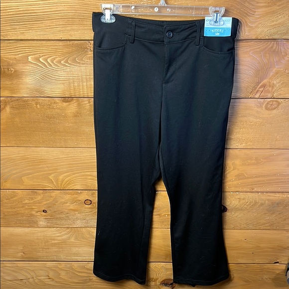 Riders by Lee Women's Black Jeans Comfort Waist Stretch 12P‎ Straight Leg Career - Picture 1 of 10